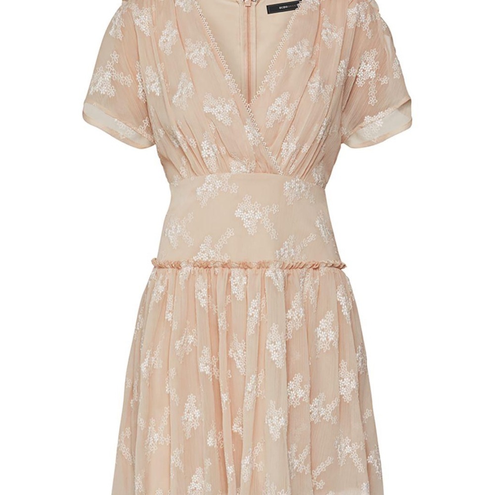 Cute BCBG maxazria dress in bare pink size S. NWT